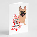 French Bulldog Fawn #2 so Loved Greeting Cards Pack of 8 Blank Cards with Envelopes Whimsical A7 Size 5x7