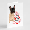 French Bulldog Fawn #3 so Loved Greeting Cards Pack of 8 Blank Cards with Envelopes Whimsical A7 Size 5x7