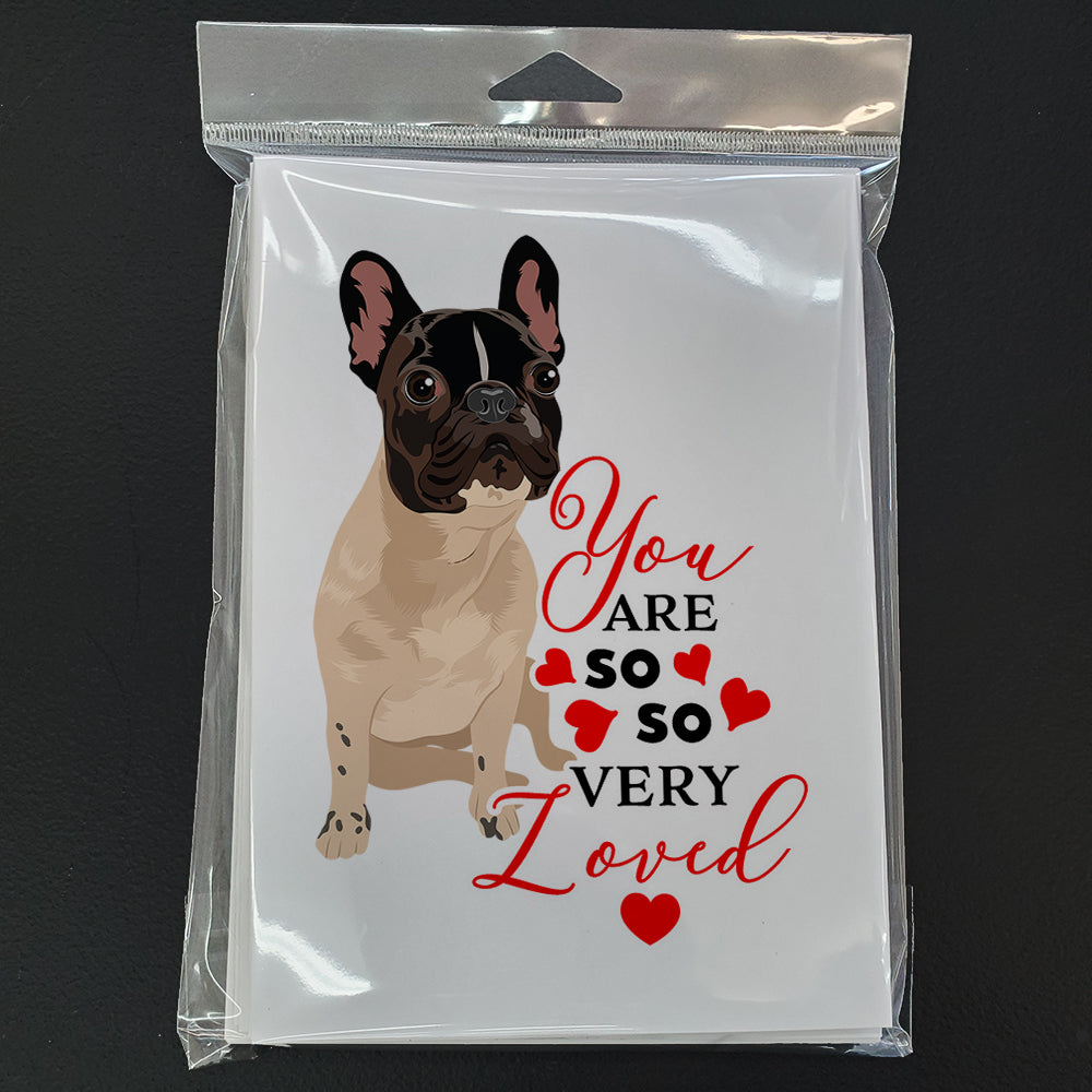 French Bulldog Fawn #3 so Loved Greeting Cards Pack of 8 Blank Cards with Envelopes Whimsical A7 Size 5x7