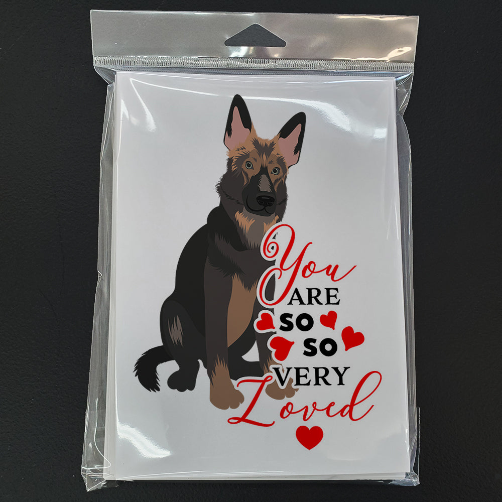 German Shepherd Puppy so Loved Greeting Cards Pack of 8 Blank Cards with Envelopes Whimsical A7 Size 5x7