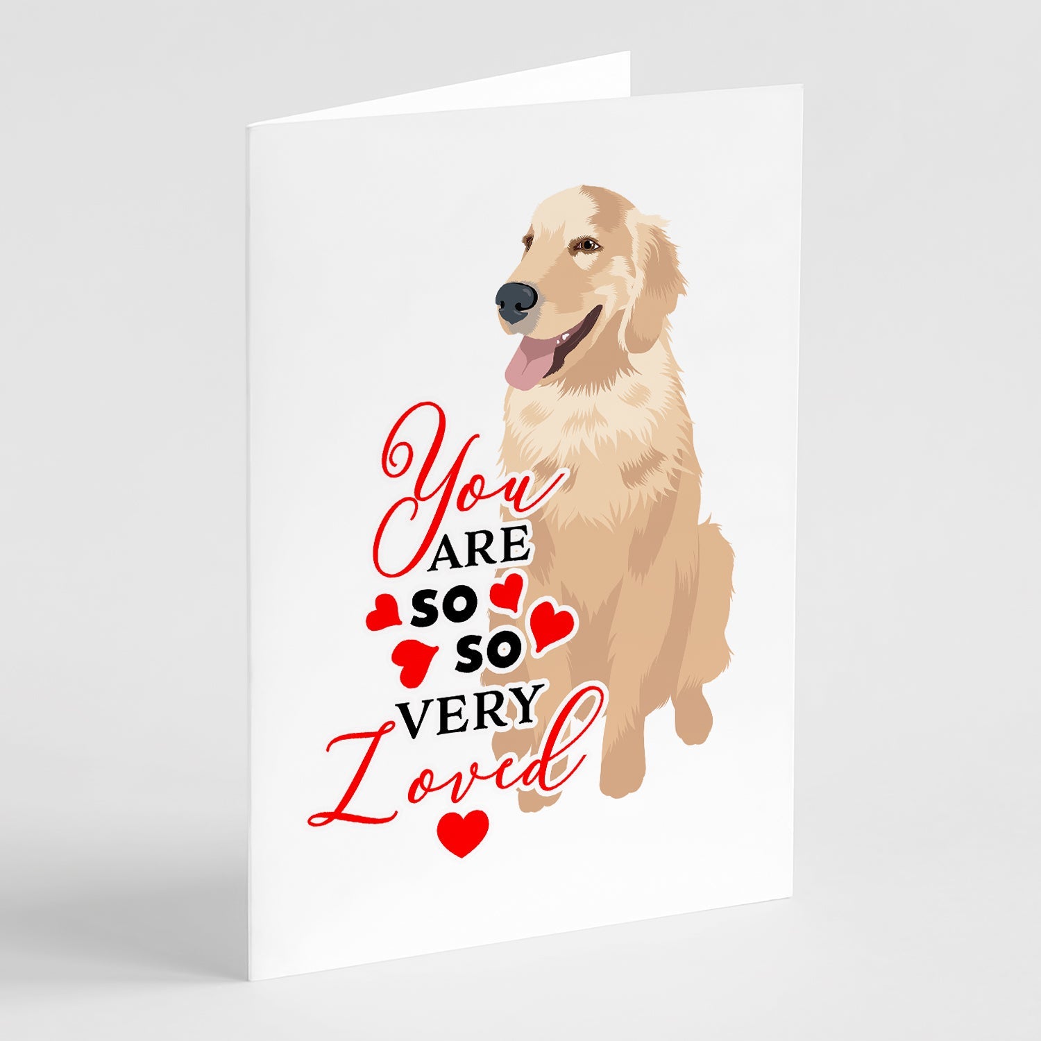Golden Retriever Fawn #1 so Loved Greeting Cards Pack of 8 Blank Cards with Envelopes Whimsical A7 Size 5x7