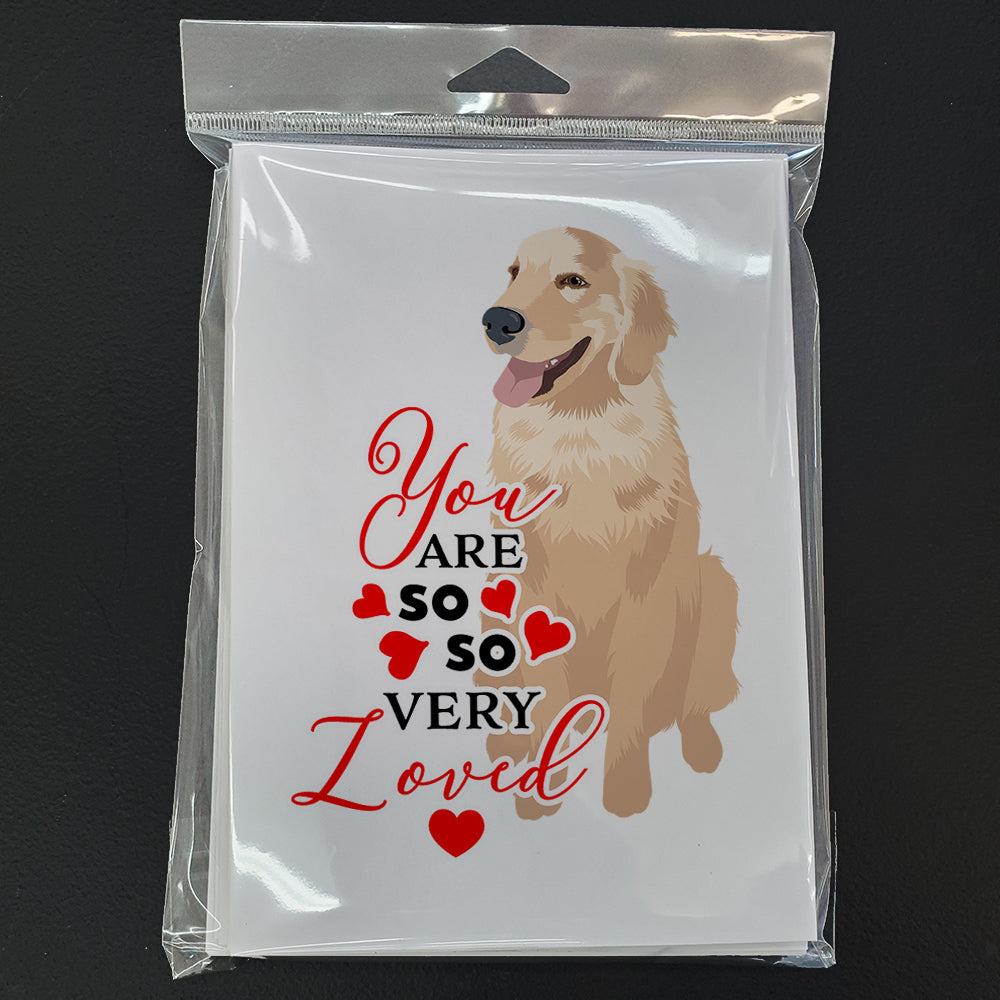 Golden Retriever Fawn #1 so Loved Greeting Cards Pack of 8 Blank Cards with Envelopes Whimsical A7 Size 5x7