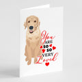 Golden Retriever Fawn #2 so Loved Greeting Cards Pack of 8 Blank Cards with Envelopes Whimsical A7 Size 5x7