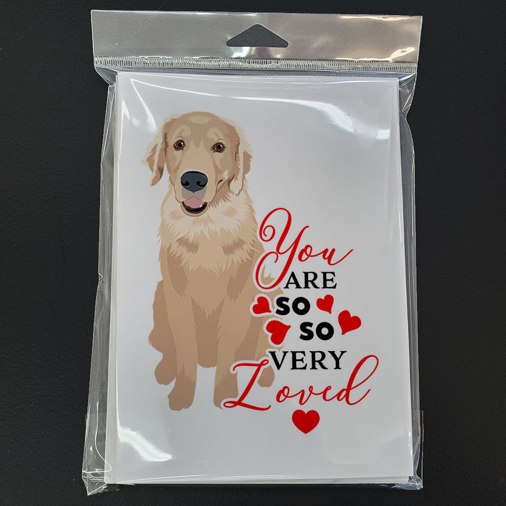 Golden Retriever Fawn #2 so Loved Greeting Cards Pack of 8 Blank Cards with Envelopes Whimsical A7 Size 5x7