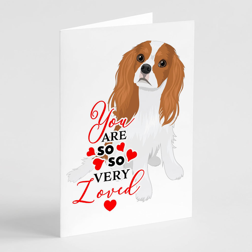 Cavalier King Charles Spaniel Blenheim #1 so Loved Greeting Cards Pack of 8 Blank Cards with Envelopes Whimsical A7 Size 5x7