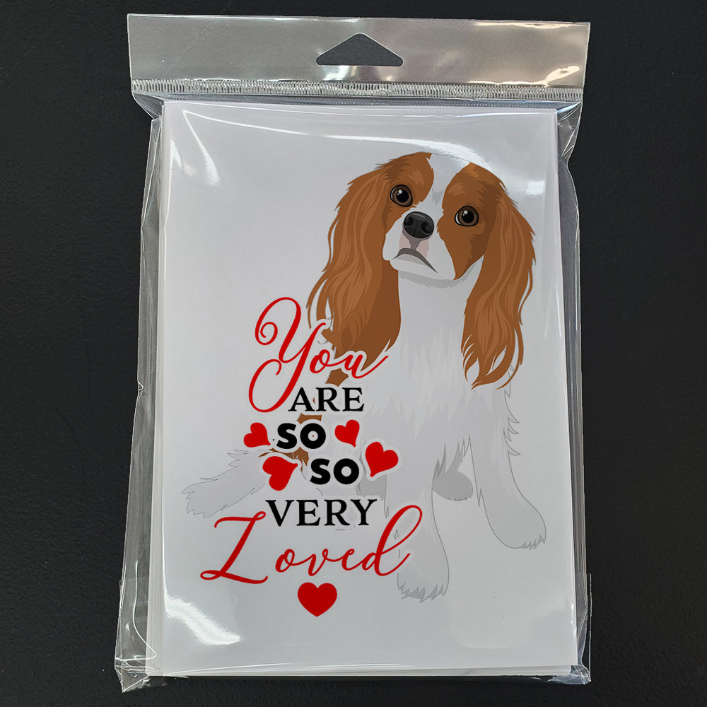 Cavalier King Charles Spaniel Blenheim #1 so Loved Greeting Cards Pack of 8 Blank Cards with Envelopes Whimsical A7 Size 5x7