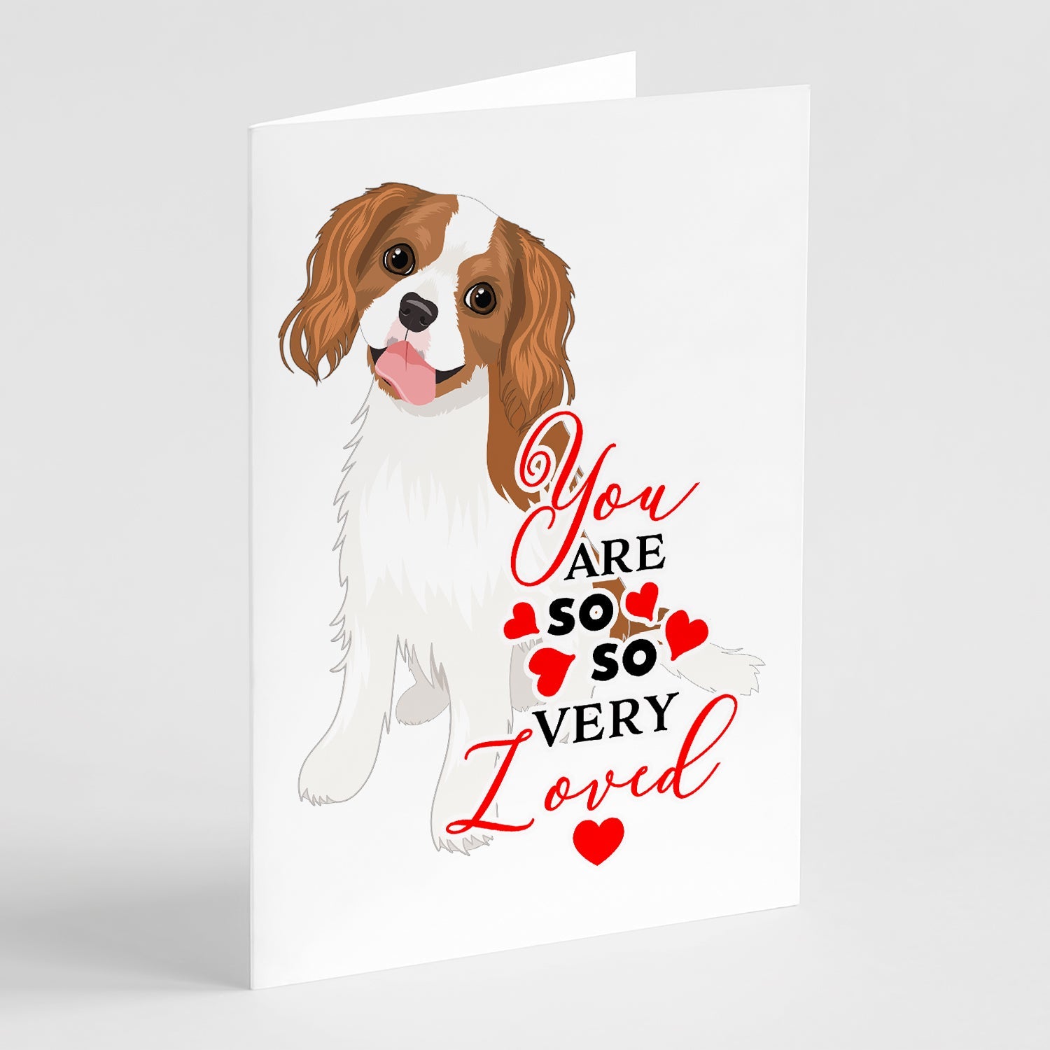 Cavalier King Charles Spaniel Blenheim #2 so Loved Greeting Cards Pack of 8 Blank Cards with Envelopes Whimsical A7 Size 5x7