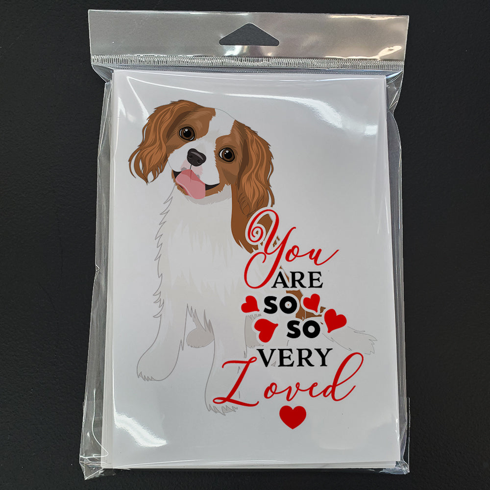 Cavalier King Charles Spaniel Blenheim #2 so Loved Greeting Cards Pack of 8 Blank Cards with Envelopes Whimsical A7 Size 5x7