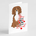 Cavalier King Charles Spaniel Ruby so Loved Greeting Cards Pack of 8 Blank Cards with Envelopes Whimsical A7 Size 5x7