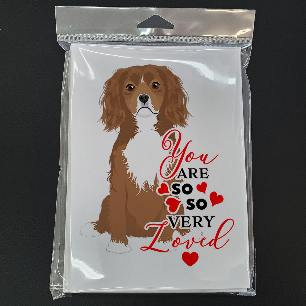 Cavalier King Charles Spaniel Ruby so Loved Greeting Cards Pack of 8 Blank Cards with Envelopes Whimsical A7 Size 5x7