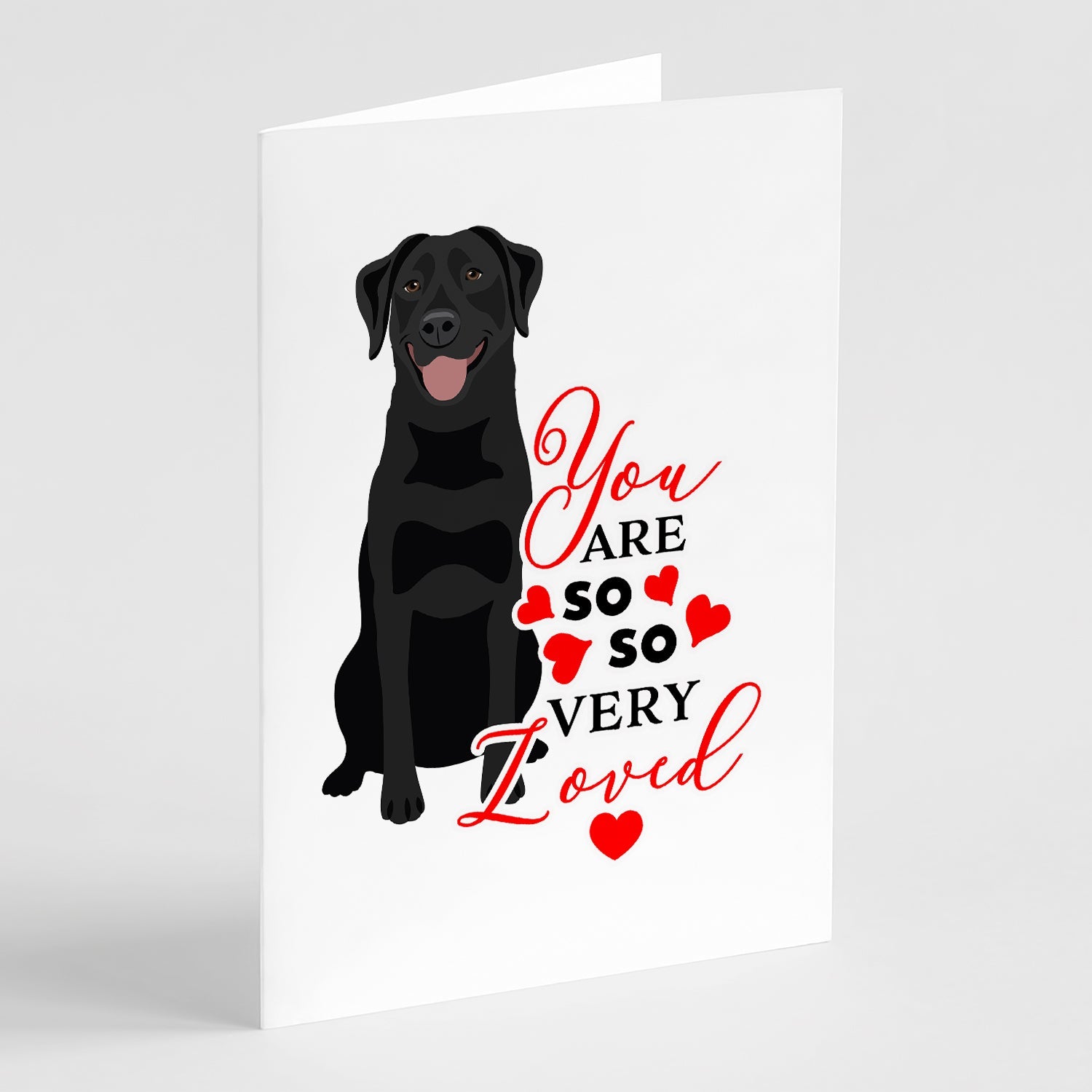 Labrador Retriever Black #1 so Loved Greeting Cards Pack of 8 Blank Cards with Envelopes Whimsical A7 Size 5x7