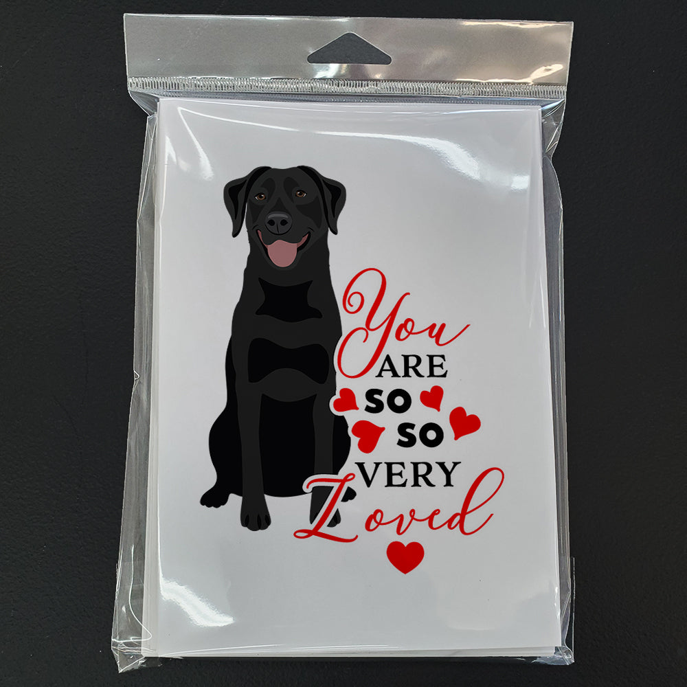Labrador Retriever Black #1 so Loved Greeting Cards Pack of 8 Blank Cards with Envelopes Whimsical A7 Size 5x7