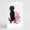 Labrador Retriever Black #2 so Loved Greeting Cards Pack of 8 Blank Cards with Envelopes Whimsical A7 Size 5x7