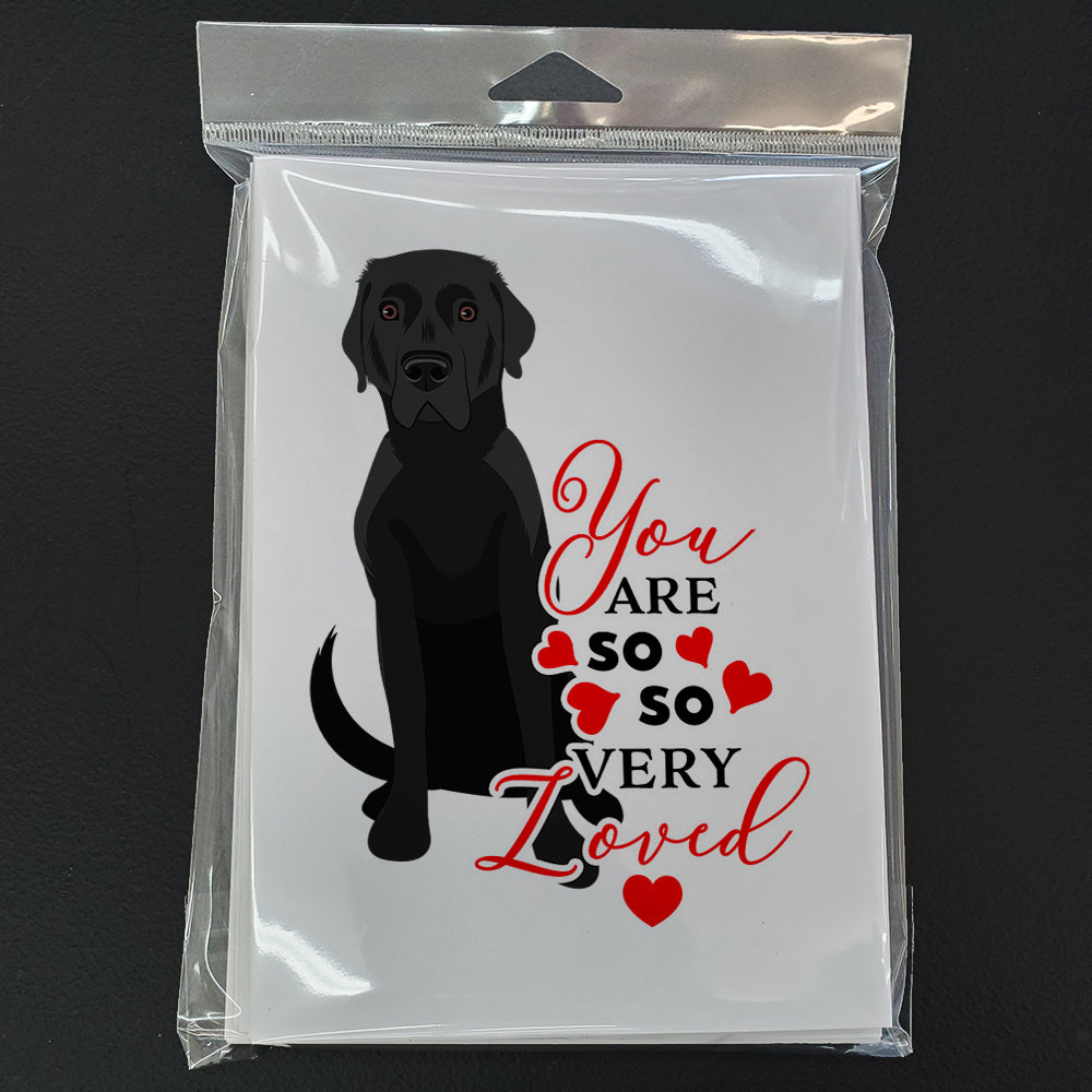 Labrador Retriever Black #2 so Loved Greeting Cards Pack of 8 Blank Cards with Envelopes Whimsical A7 Size 5x7