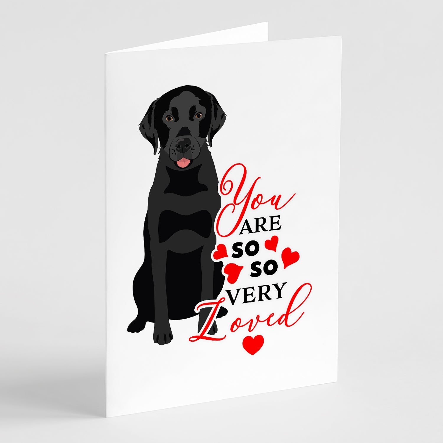 Labrador Retriever Black #3 so Loved Greeting Cards Pack of 8 Blank Cards with Envelopes Whimsical A7 Size 5x7