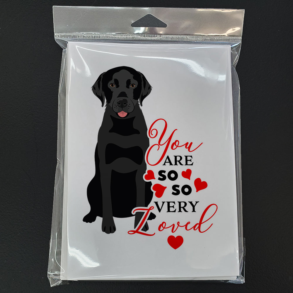 Labrador Retriever Black #3 so Loved Greeting Cards Pack of 8 Blank Cards with Envelopes Whimsical A7 Size 5x7
