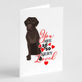 Labrador Retriever Chocolate #1 so Loved Greeting Cards Pack of 8 Blank Cards with Envelopes Whimsical A7 Size 5x7
