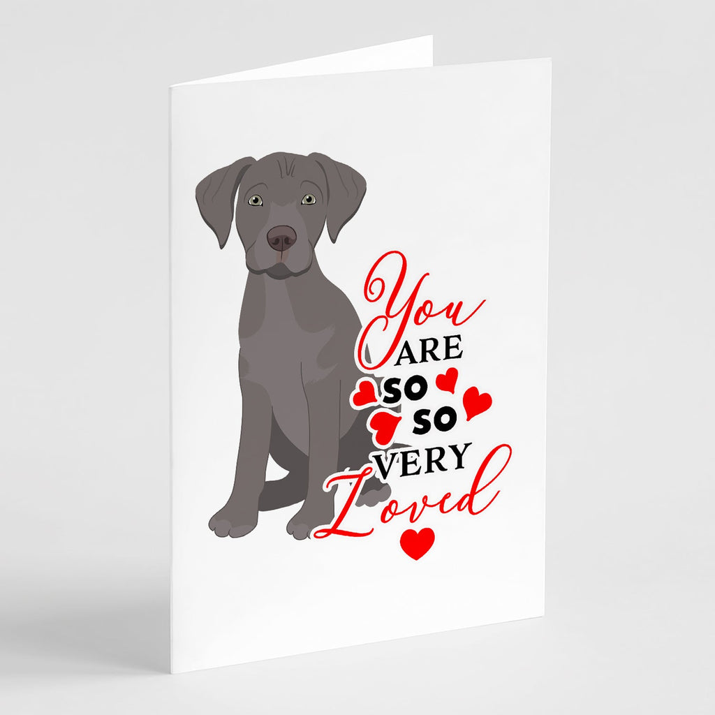 Labrador Retriever Gray Puppy so Loved Greeting Cards Pack of 8 Blank Cards with Envelopes Whimsical A7 Size 5x7