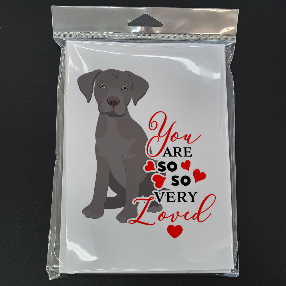 Labrador Retriever Gray Puppy so Loved Greeting Cards Pack of 8 Blank Cards with Envelopes Whimsical A7 Size 5x7