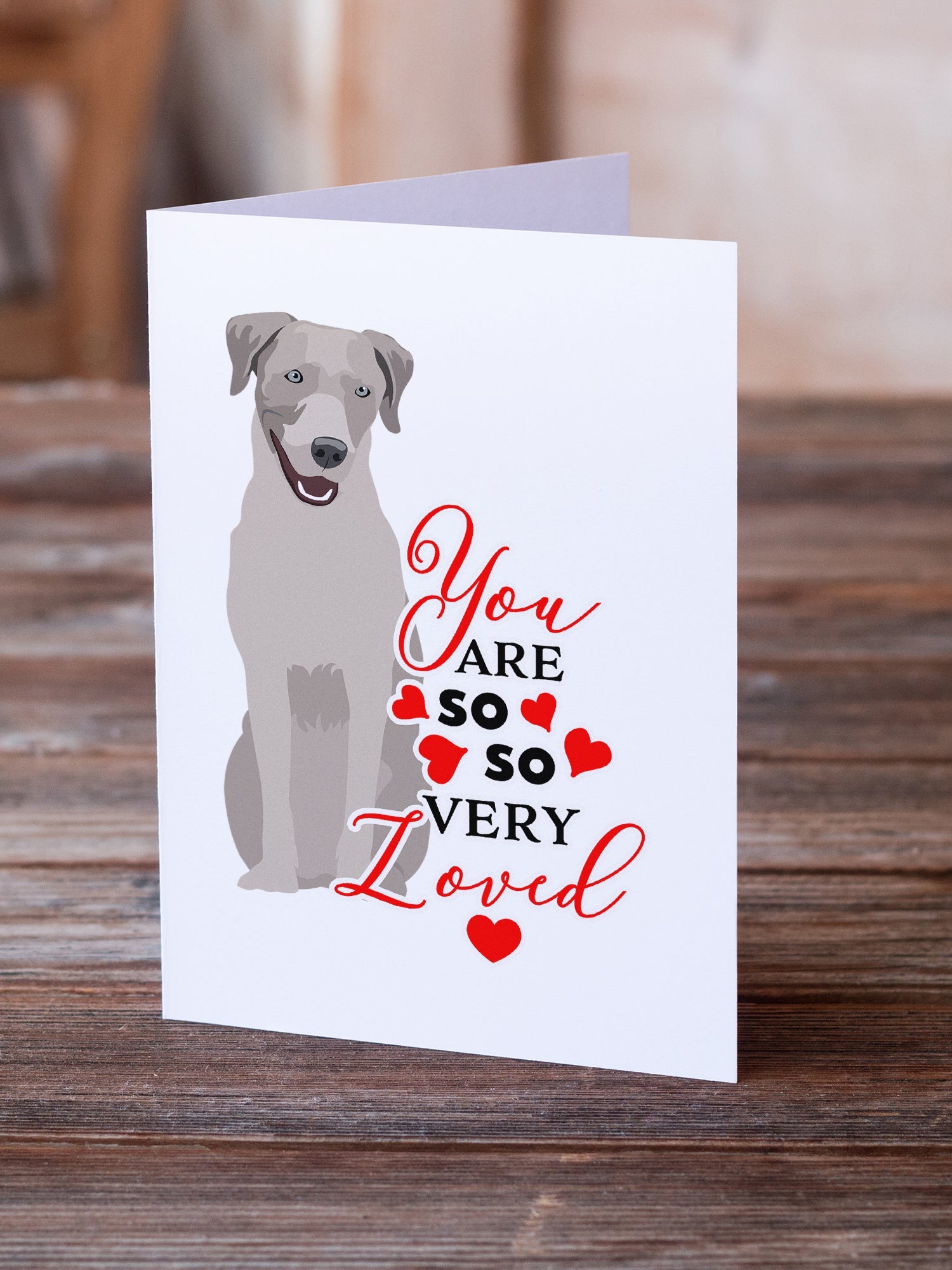Labrador Retriever Gray so Loved Greeting Cards Pack of 8 Blank Cards with Envelopes Whimsical A7 Size 5x7