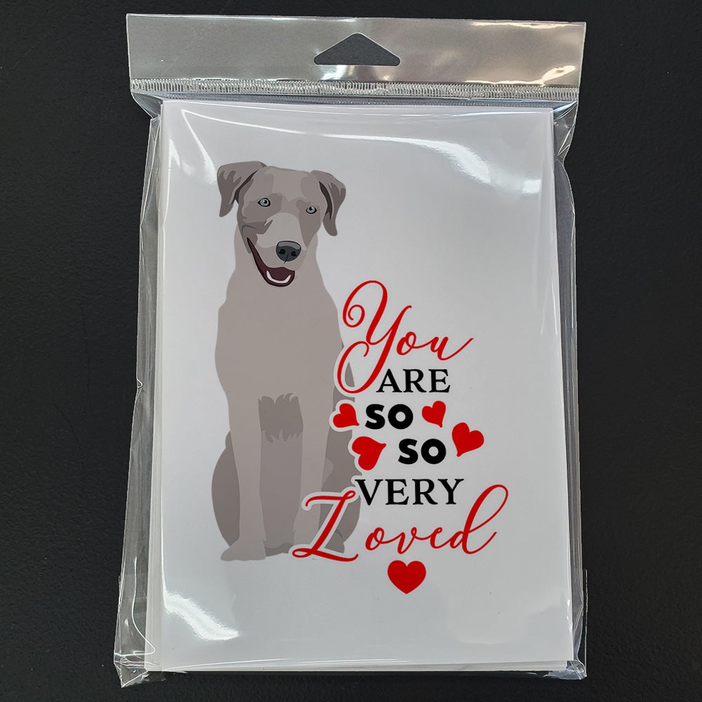 Labrador Retriever Gray so Loved Greeting Cards Pack of 8 Blank Cards with Envelopes Whimsical A7 Size 5x7