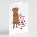 Labrador Retriever Red so Loved Greeting Cards Pack of 8 Blank Cards with Envelopes Whimsical A7 Size 5x7