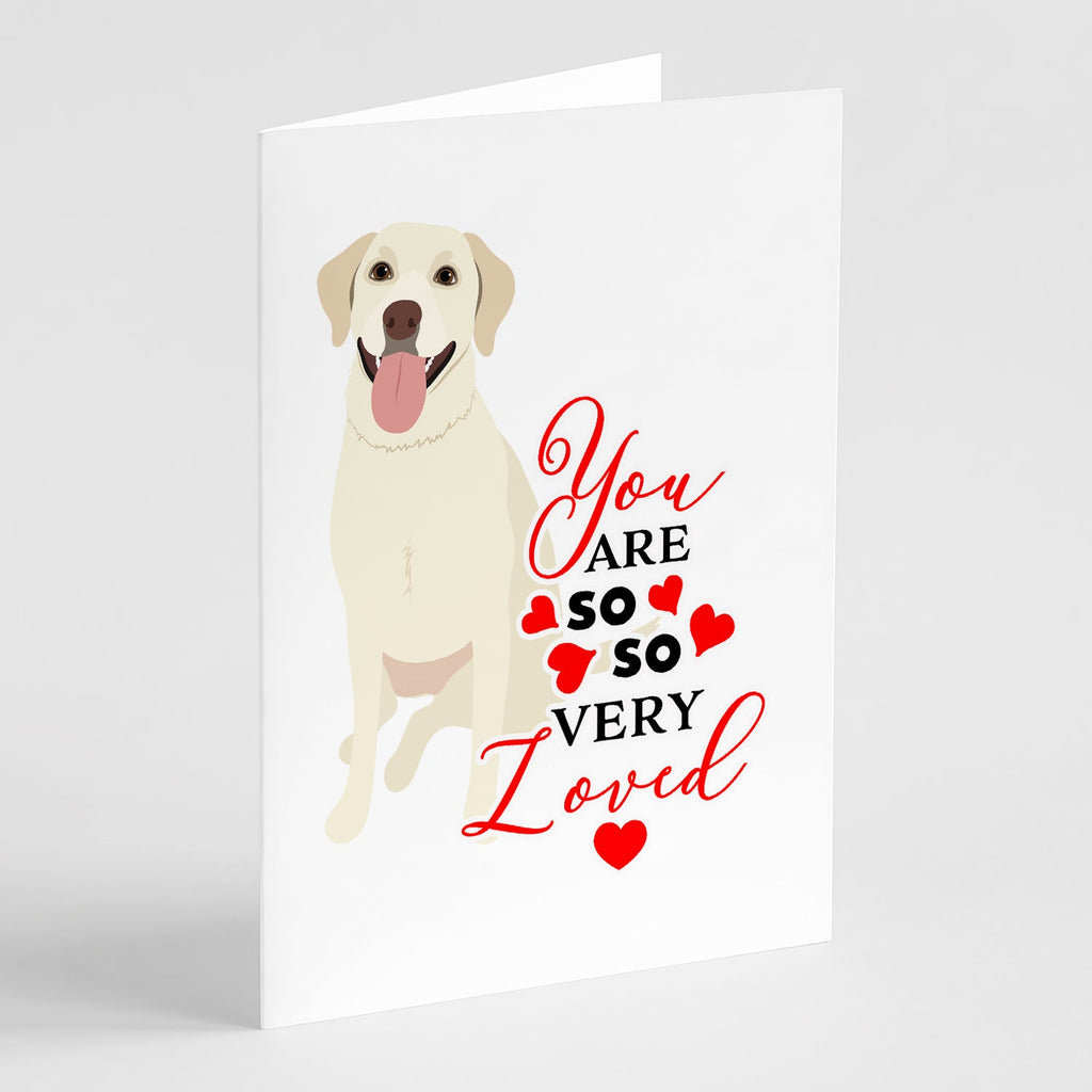 Labrador Retriever Yellow #1 so Loved Greeting Cards Pack of 8 Blank Cards with Envelopes Whimsical A7 Size 5x7
