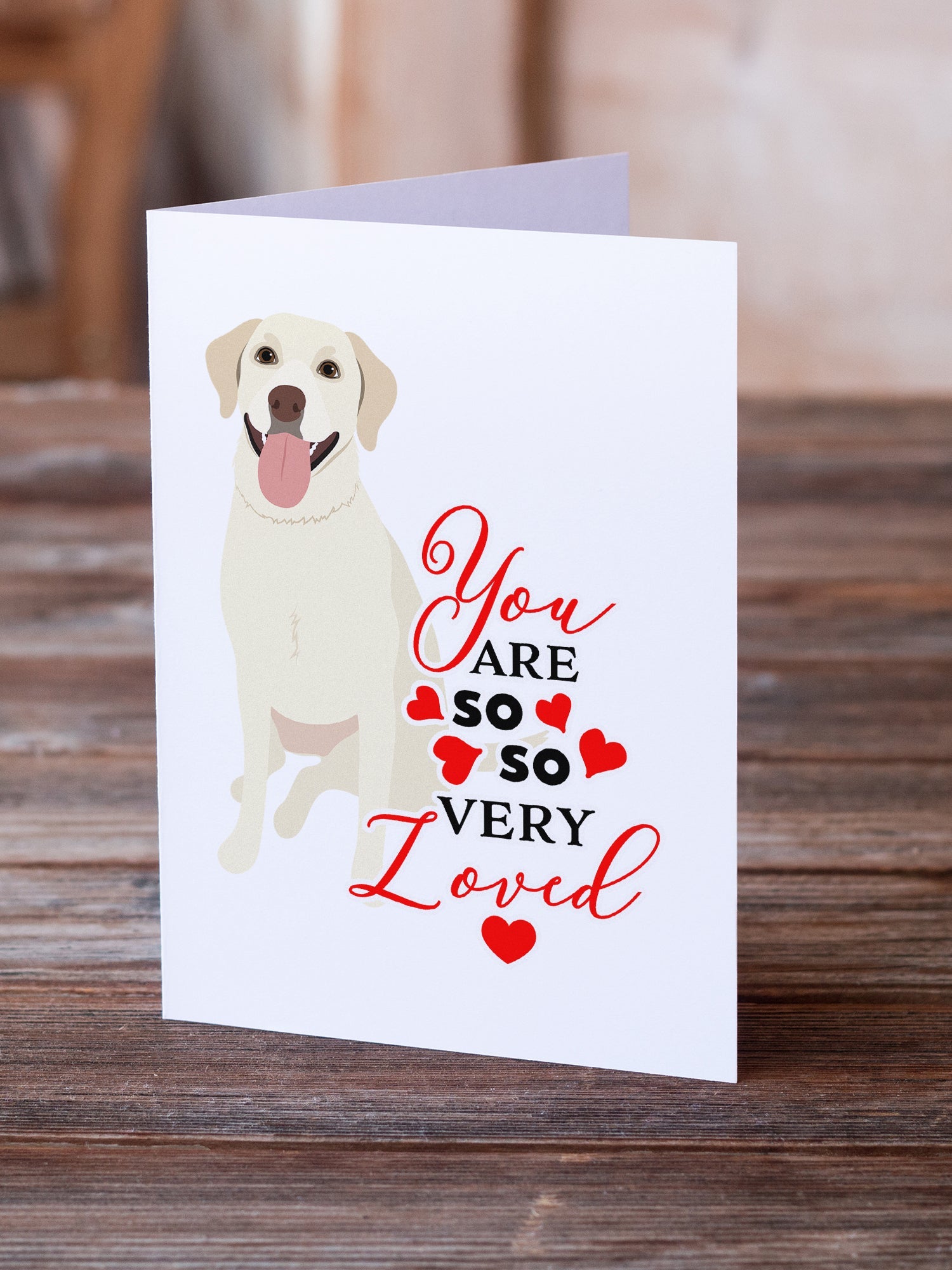 Labrador Retriever Yellow #1 so Loved Greeting Cards Pack of 8 Blank Cards with Envelopes Whimsical A7 Size 5x7