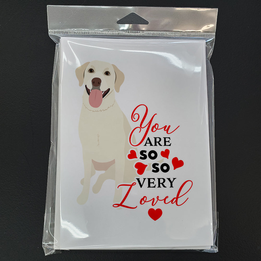 Labrador Retriever Yellow #1 so Loved Greeting Cards Pack of 8 Blank Cards with Envelopes Whimsical A7 Size 5x7