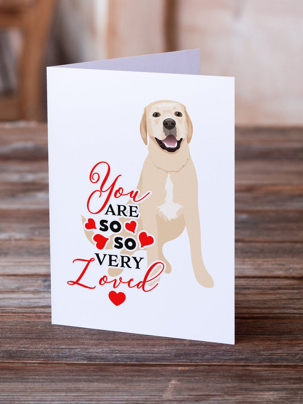 Labrador Retriever Yellow #2 so Loved Greeting Cards Pack of 8 Blank Cards with Envelopes Whimsical A7 Size 5x7