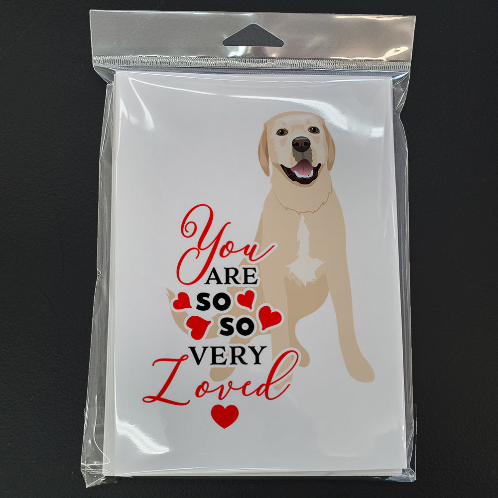 Labrador Retriever Yellow #2 so Loved Greeting Cards Pack of 8 Blank Cards with Envelopes Whimsical A7 Size 5x7