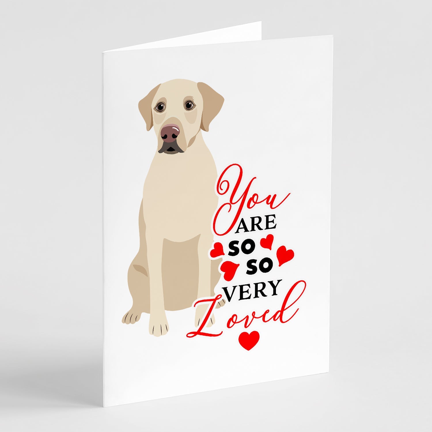 Labrador Retriever Yellow #3 so Loved Greeting Cards Pack of 8 Blank Cards with Envelopes Whimsical A7 Size 5x7