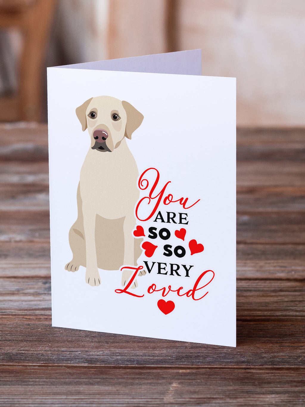 Labrador Retriever Yellow #3 so Loved Greeting Cards Pack of 8 Blank Cards with Envelopes Whimsical A7 Size 5x7
