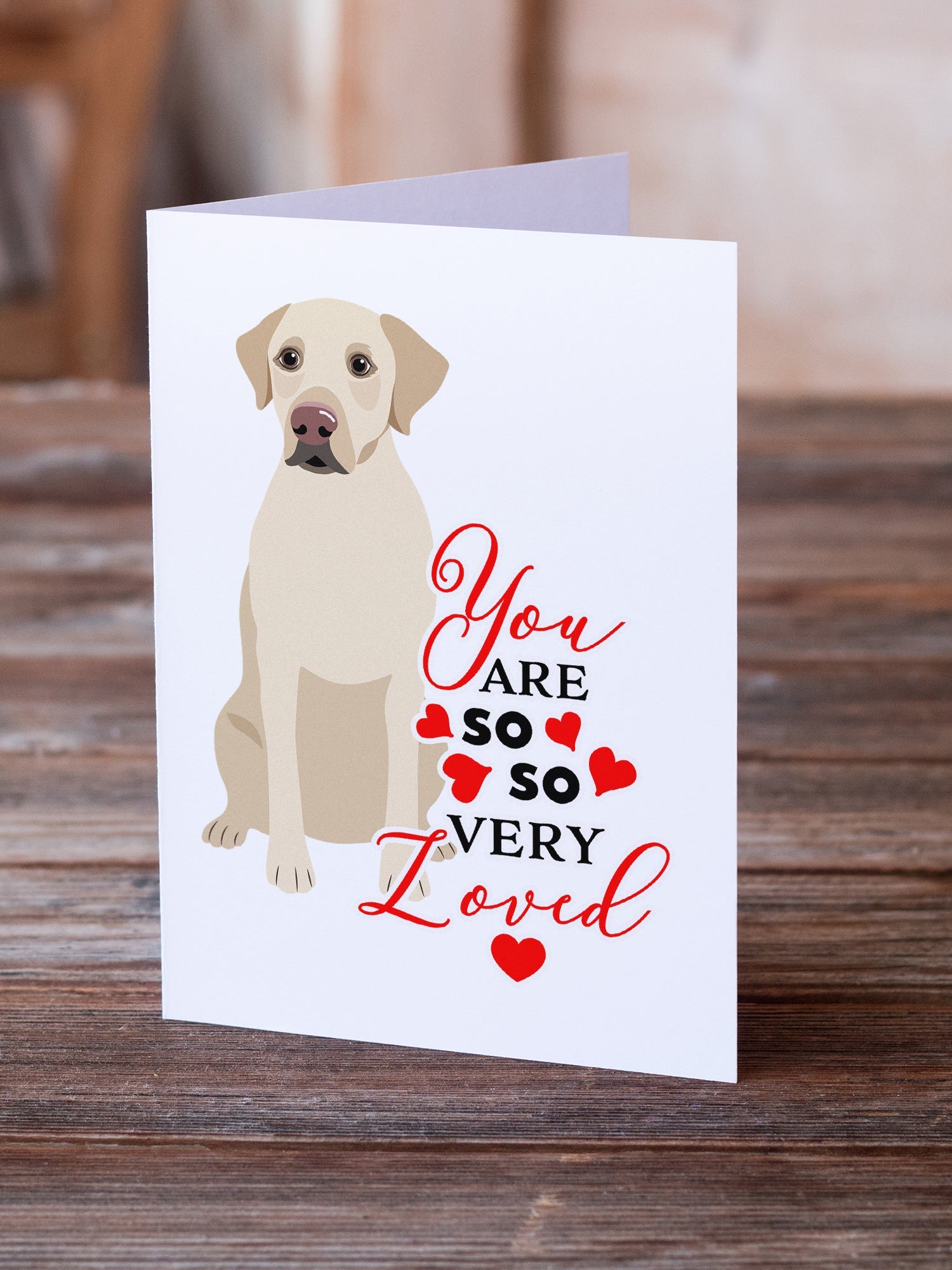 Labrador Retriever Yellow #3 so Loved Greeting Cards Pack of 8 Blank Cards with Envelopes Whimsical A7 Size 5x7