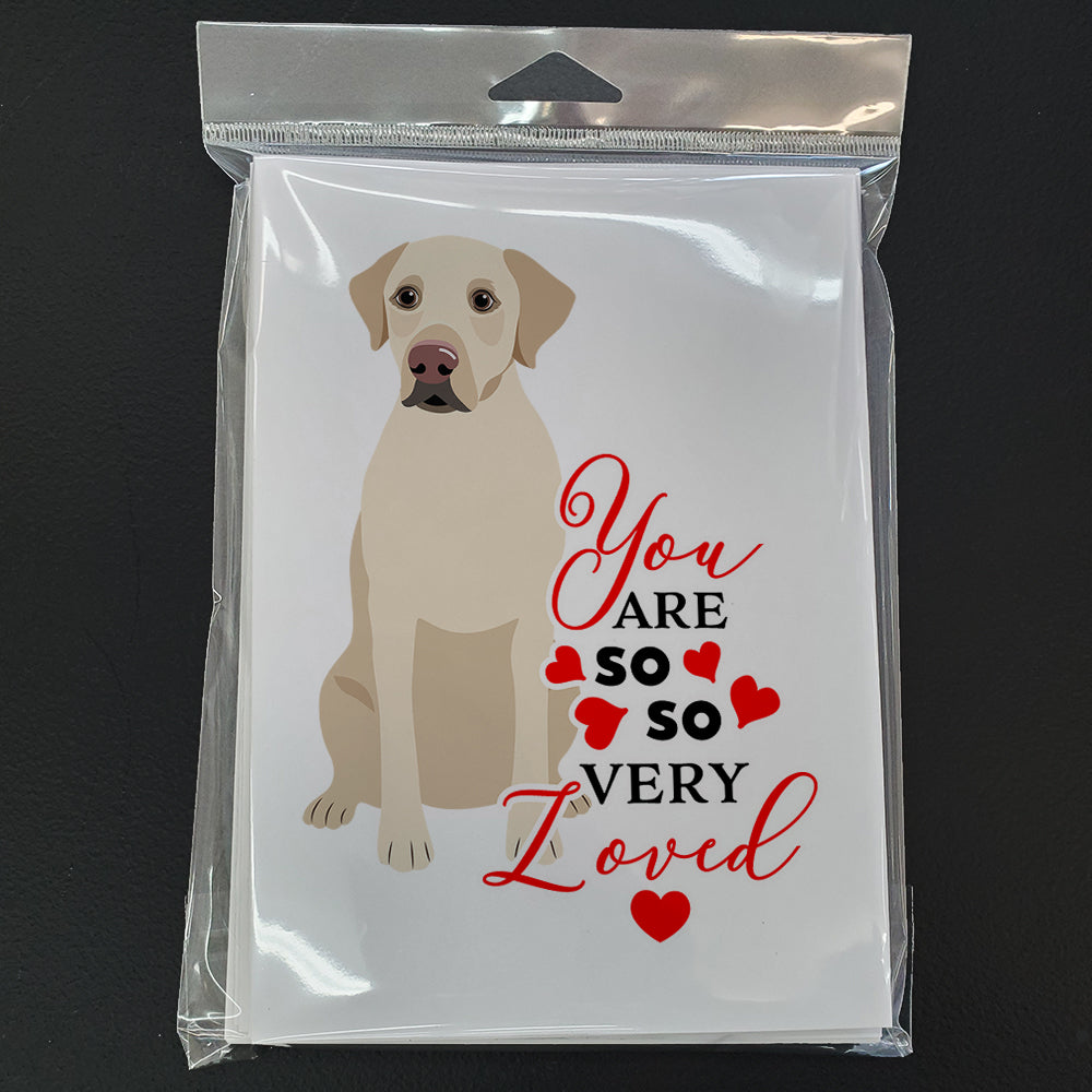 Labrador Retriever Yellow #3 so Loved Greeting Cards Pack of 8 Blank Cards with Envelopes Whimsical A7 Size 5x7