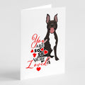 Pit Bull Black #4 so Loved Greeting Cards Pack of 8 Blank Cards with Envelopes Whimsical A7 Size 5x7