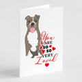 Pit Bull Blue #2 so Loved Greeting Cards Pack of 8 Blank Cards with Envelopes Whimsical A7 Size 5x7