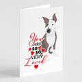 Pit Bull Blue #4 so Loved Greeting Cards Pack of 8 Blank Cards with Envelopes Whimsical A7 Size 5x7