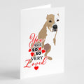 Pit Bull Fawn #4 so Loved Greeting Cards Pack of 8 Blank Cards with Envelopes Whimsical A7 Size 5x7