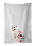 Pit Bull Puppy so Loved Kitchen Towel Set of 2 White Dish Towels Decorative Bathroom Hand towel for Hand, Face, Hair, Yoga, Tea, Dishcloth, 19 X 28", White