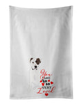 Pit Bull White #2 so Loved Kitchen Towel Set of 2 White Dish Towels Decorative Bathroom Hand towel for Hand, Face, Hair, Yoga, Tea, Dishcloth, 19 X 28", White