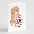 Poodle Toy Apricot #1 so Loved Greeting Cards Pack of 8 Blank Cards with Envelopes Whimsical A7 Size 5x7