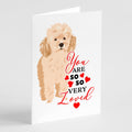 Poodle Toy Apricot #2 so Loved Greeting Cards Pack of 8 Blank Cards with Envelopes Whimsical A7 Size 5x7