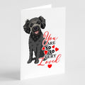 Poodle Toy Grey so Loved Greeting Cards Pack of 8 Blank Cards with Envelopes Whimsical A7 Size 5x7