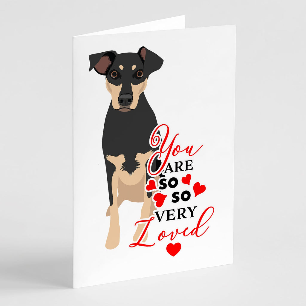 Rottweiler Black and Tan #3 so Loved Greeting Cards Pack of 8 Blank Cards with Envelopes Whimsical A7 Size 5x7