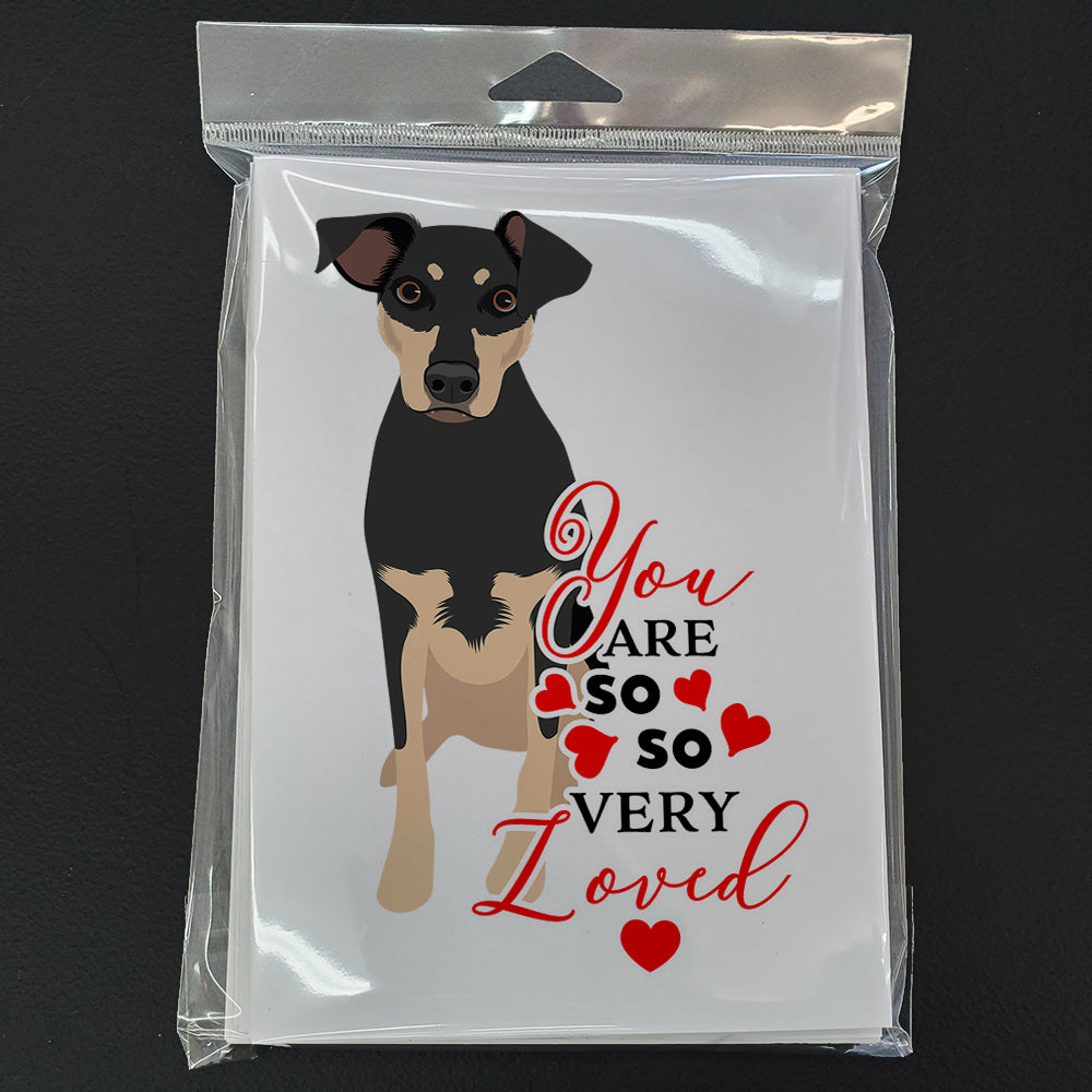 Rottweiler Black and Tan #3 so Loved Greeting Cards Pack of 8 Blank Cards with Envelopes Whimsical A7 Size 5x7