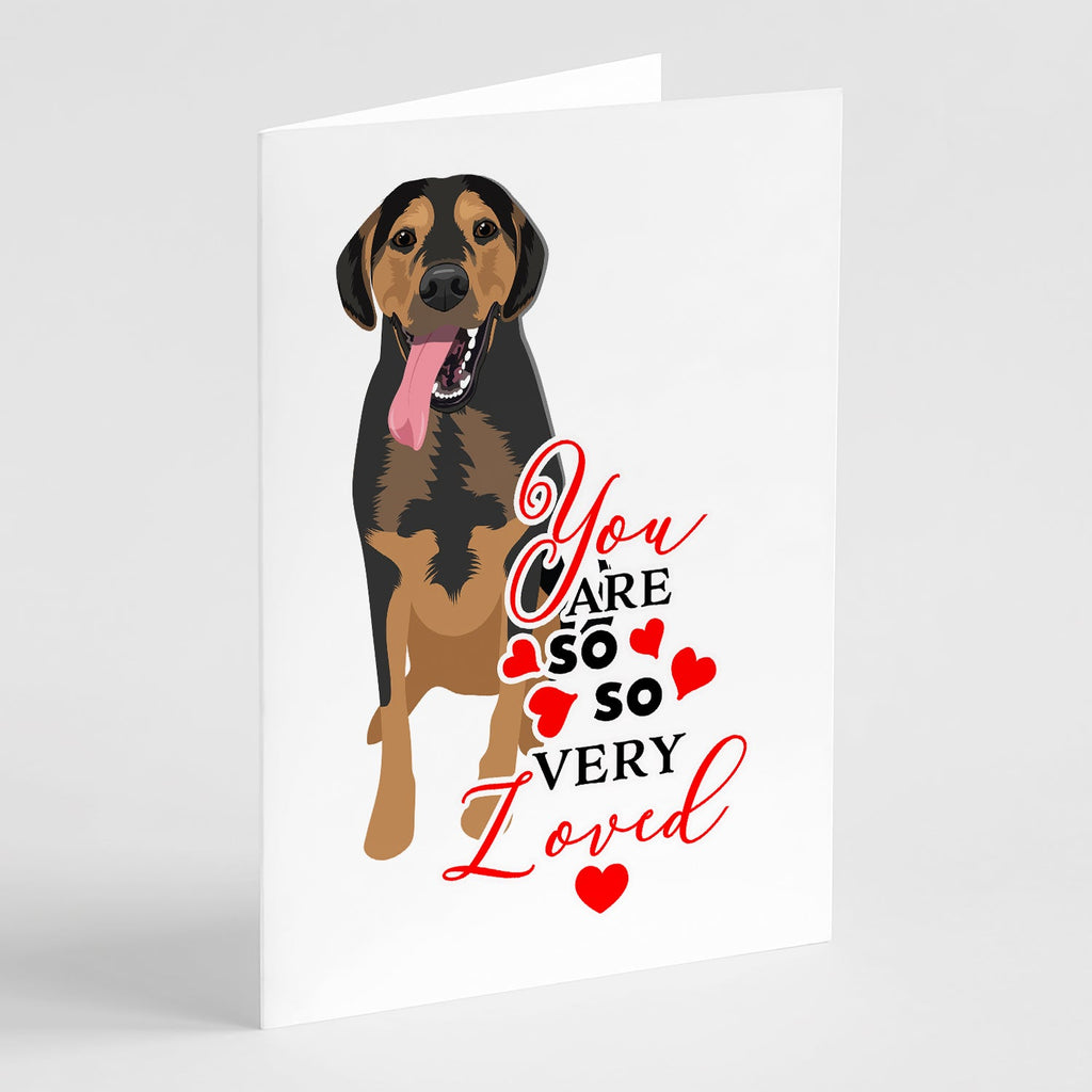 Rottweiler Black and Tan #4 so Loved Greeting Cards Pack of 8 Blank Cards with Envelopes Whimsical A7 Size 5x7