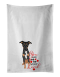 Rottweiler Black and Tan #6 so Loved Kitchen Towel Set of 2 White Dish Towels Decorative Bathroom Hand towel for Hand, Face, Hair, Yoga, Tea, Dishcloth, 19 X 28", White