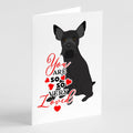 Schnauzer Black #2 so Loved Greeting Cards Pack of 8 Blank Cards with Envelopes Whimsical A7 Size 5x7