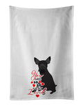 Schnauzer Black #2 so Loved Kitchen Towel Set of 2 White Dish Towels Decorative Bathroom Hand towel for Hand, Face, Hair, Yoga, Tea, Dishcloth, 19 X 28", White